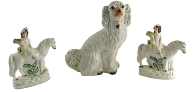 Lot 170 - Two matching Staffordshire figures of ladies...