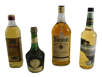 Lot 184 - A bottle of Teachers Highland Cream whisky, a...
