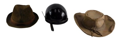 Lot 196 - A French mid 20thC motorcycle helmet, with...