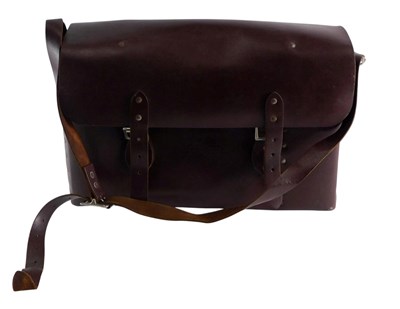 Lot 199 - A brown leather British railway satchel, with...