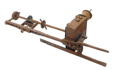 Lot 208 - A wrought iron clockwork Rotissierie.