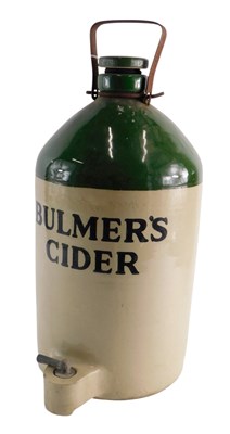 Lot 217 - A cream and green stoneware Bulmers cider urn...