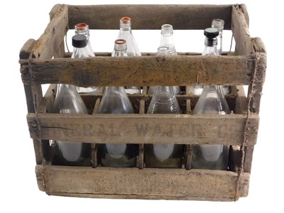 Lot 221 - A quantity of glass mineral bottles and a...