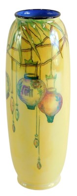 Lot 258 - A Crown Ducal lustre glazed vase, decorated...