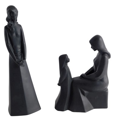 Lot 260 - A Royal Doulton black matte glaze figure...