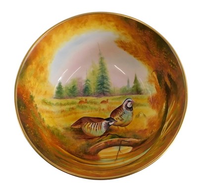 Lot 278 - A Coalport limited edition bowl, painted with...
