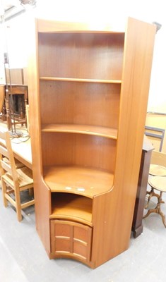 Lot 1538 - A Nathan teak corner cabinet, with three...