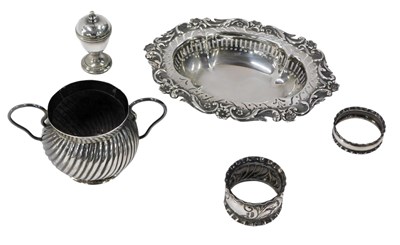 Lot 292 - A late Victorian oval silver pierced bonbon...