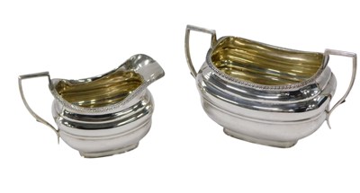 Lot 305 - A George V silver two handled sugar bowl, with...