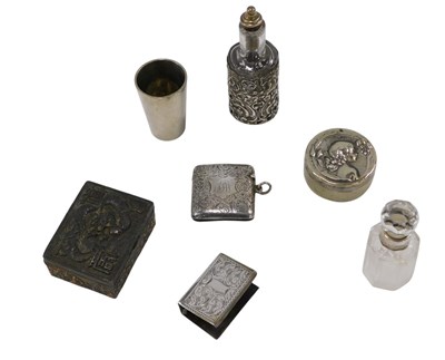 Lot 311 - A collection of silver, etc., to include an...