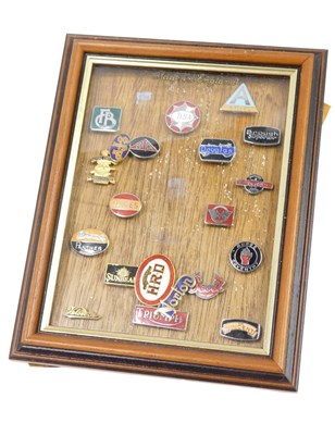Lot 381 - A collection of motorcycle related enamel...