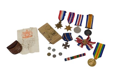 Lot 389 - A collection of medals, etc., to include WWI...