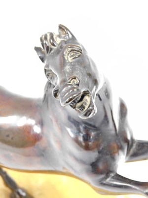 Lot 1 - A 19thC Grand Tour bronze figure of a rearing...