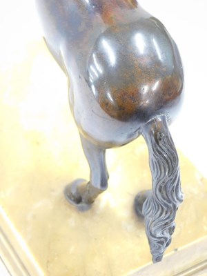 Lot 1 - A 19thC Grand Tour bronze figure of a rearing...
