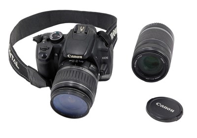 Lot 458 - A Canon EOS 400D digital camera, with lens,...