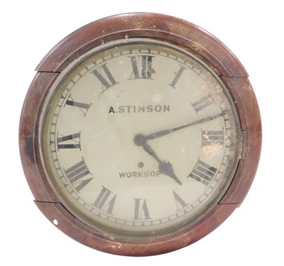 Lot 462 - A Victorian mahogany wall clock, the circular...