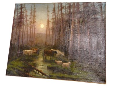 Lot 475 - Late 19th/early 20thC School. Cattle and sheep...