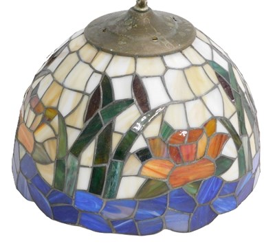 Lot 652 - A Tiffany style ceiling light shade, the...
