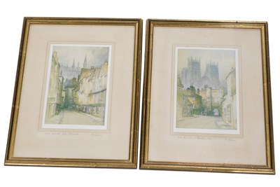 Lot 493 - After F Robson. York Minster and Bootham Bar,...