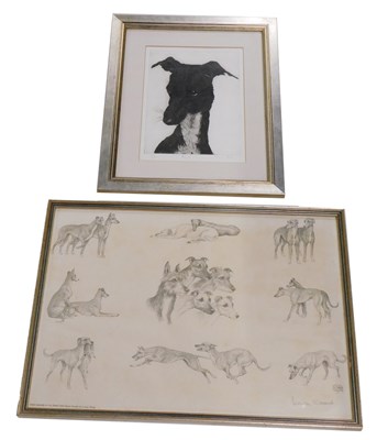 Lot 494 - After Sonia Rollo Pearl. A Lurcher, artist...