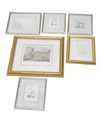 Lot 497 - A Sous. Venetian scene, watercolour, 9cm x...
