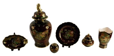 Lot 582 - A Carltonware Rouge Royale Chinese style jar...