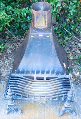 Lot 804 - A large cast iron decorative fire basket,...