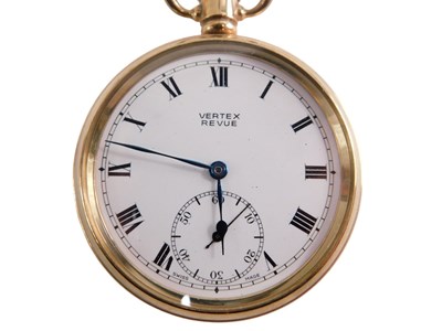 Lot 365 - A Vertex Review gold plated gentleman's pocket...