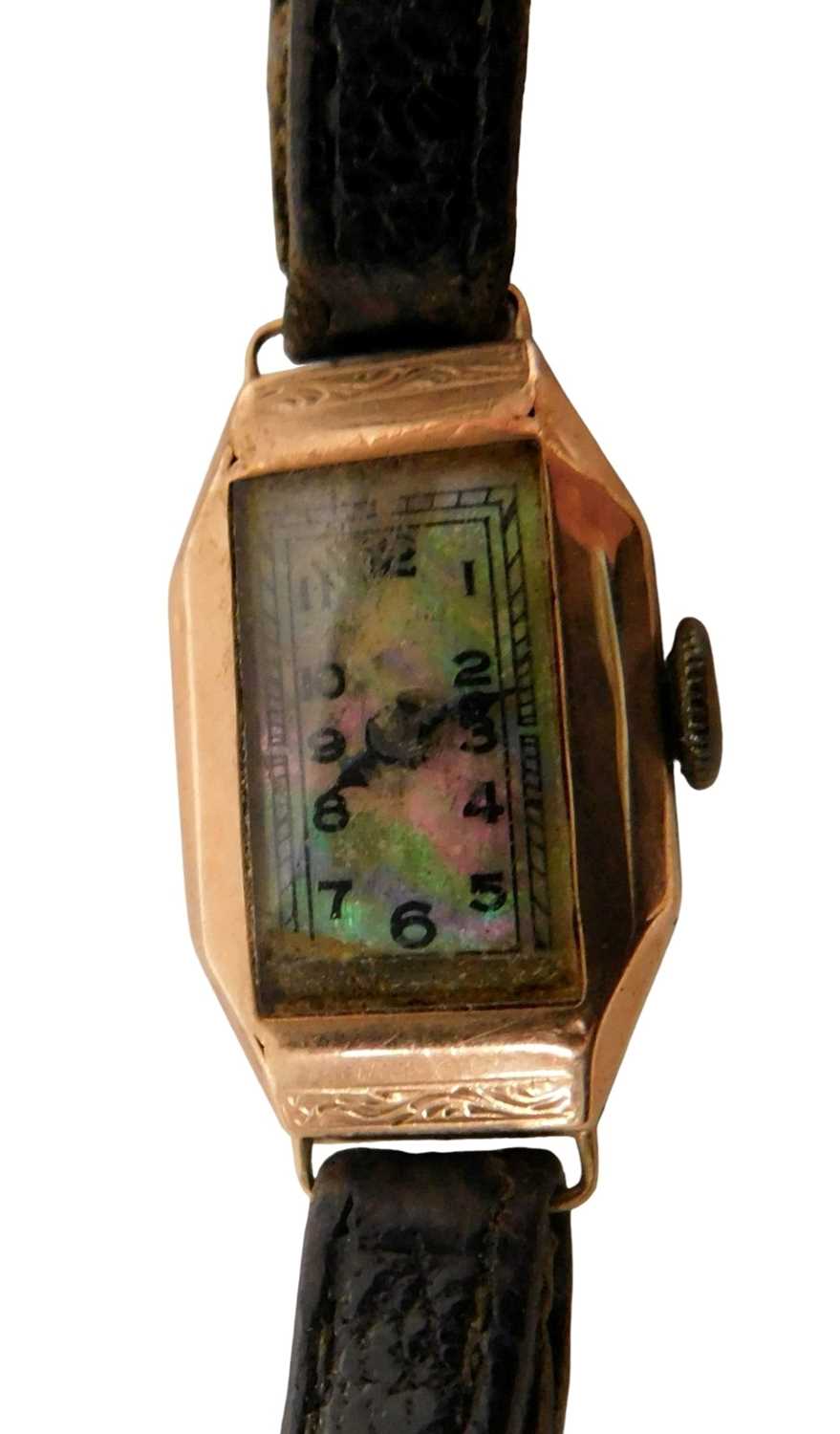Lot 82 - A ladies 9ct rose gold cased wristwatch,...
