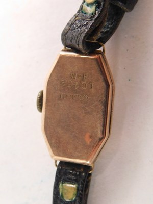 Lot 82 - A ladies 9ct rose gold cased wristwatch,...