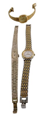 Lot 331 - Three lady's dress wristwatches, comprising...