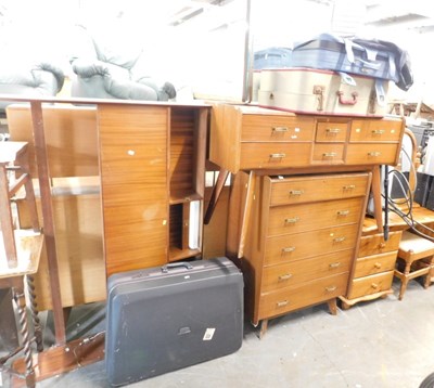 Lot 1616 - A mid century dressing table with triple...