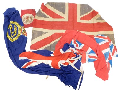 Lot 690 - A large coastguard flag with crest and Union...