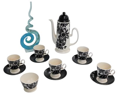 Lot 697 - A Carltonware part coffee service, printed...