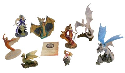Lot 728 - An Enchantica dragon gorge figure, and other...