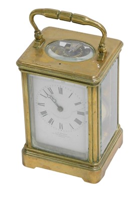Lot 736 - A late 19th/early 20thC French brass carriage...