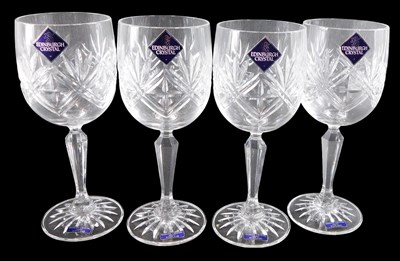 Lot 740 - A set of four Edinburgh crystal cut glass...