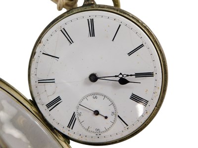 Lot 338 - A late 19thC gentlemens pocket watch, silver...