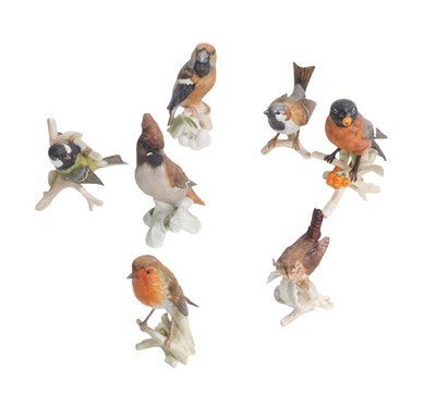 Lot 754 - A Goebel figure of a hawfinch, another of a...