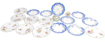 Lot 755 - A quantity of 19thC porcelain dessert plates,...