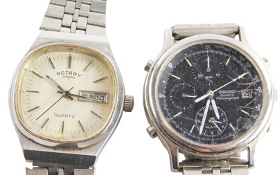 Lot 62 - A Seiko gentlemens stainless steel cased...