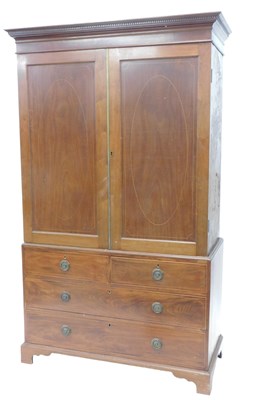 Lot 833 - A late 19th/early 20thC mahogany boxwood and...