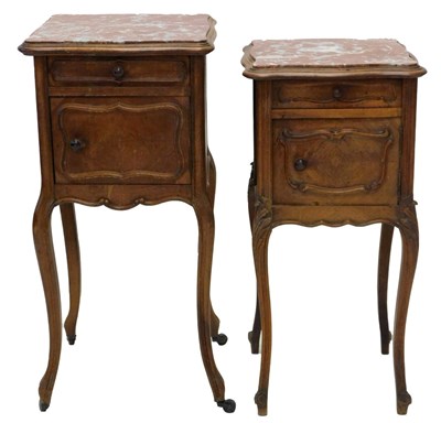 Lot 828 - A matched pair of late 19thC French walnut...