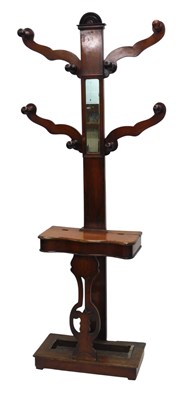 Lot 863 - A Victorian mahogany hall stand, with four...