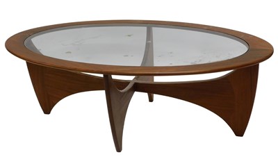 Lot 874 - A G-Plan astro teak coffee table, oval top...