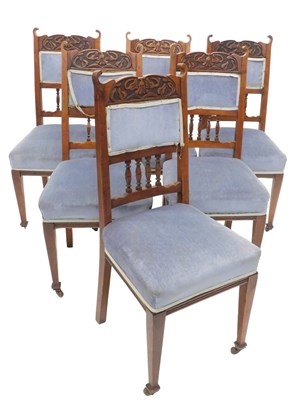Lot 880 - A set of six Victorian mahogany dining...
