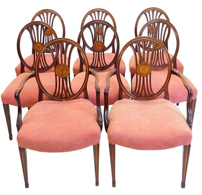 Lot 886 - A set of six early 19thC mahogany dining...