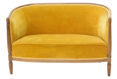 Lot 890 - A late 19thC French beech two seater sofa,...