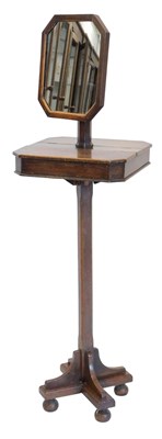 Lot 900 - A Victorian oak shaving stand, with an...