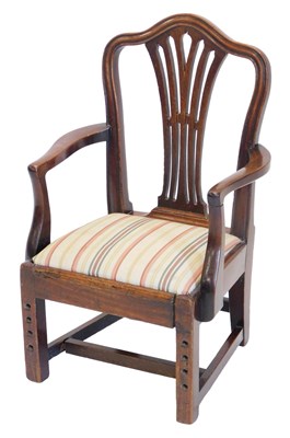 Lot 789 - A Georgian mahogany child's chair, with...